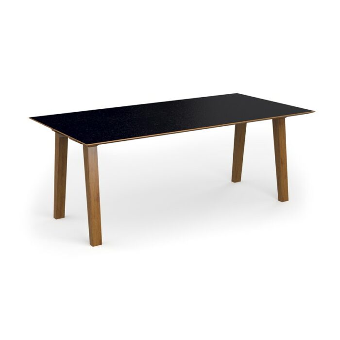 DAMS Crew rectangular table with oak leg frame and mdf top with chamfered edges - made to order-27480