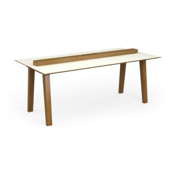 DAMS Crew worktable 2000mm x 1000mm with oak power bar and mdf top with chamfered edges-0