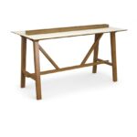 DAMS Crew poseur worktable 2000mm x 1000mm with oak power bar and mdf top with chamfered edges - made to order-27495