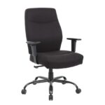 Dams Porter bariatric operator chair with black fabric seat and back-0