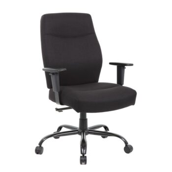 Dams Porter bariatric operator chair with black fabric seat and back-0