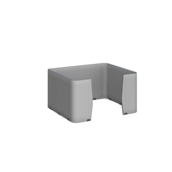 DAMS Priva floor standing screen C-Shape 1500mm high x 1000mm wide x 1200mm deep with 400mm returns - made to order-0