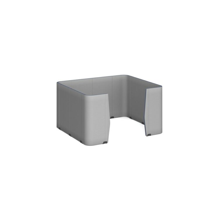 DAMS Priva floor standing screen C-Shape 1500mm high x 1000mm wide x 1200mm deep with 400mm returns - made to order-0