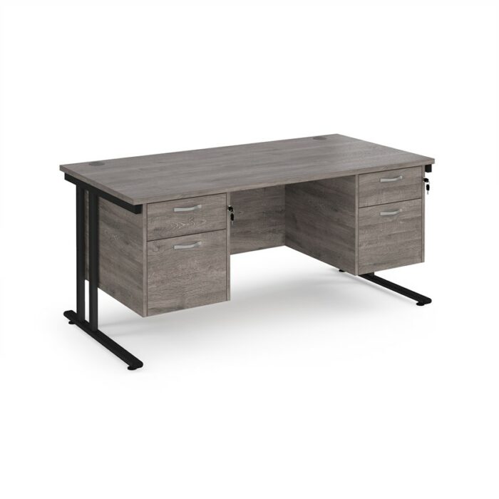 DAMS Maestro 25 straight desk with two x 2 drawer pedestals-26255