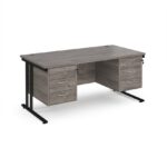 DAMS Maestro 25 straight desk with two x 3 drawer pedestals -26259