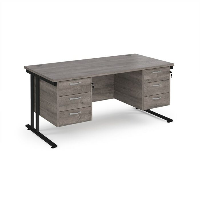 DAMS Maestro 25 straight desk with two x 3 drawer pedestals -26259