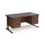 DAMS Maestro 25 straight desk with two x 3 drawer pedestals -26261