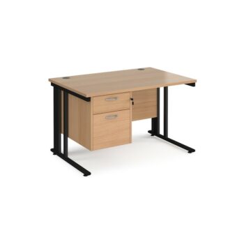 DAMS Maestro 25 straight desk with 2 drawer pedestal-0