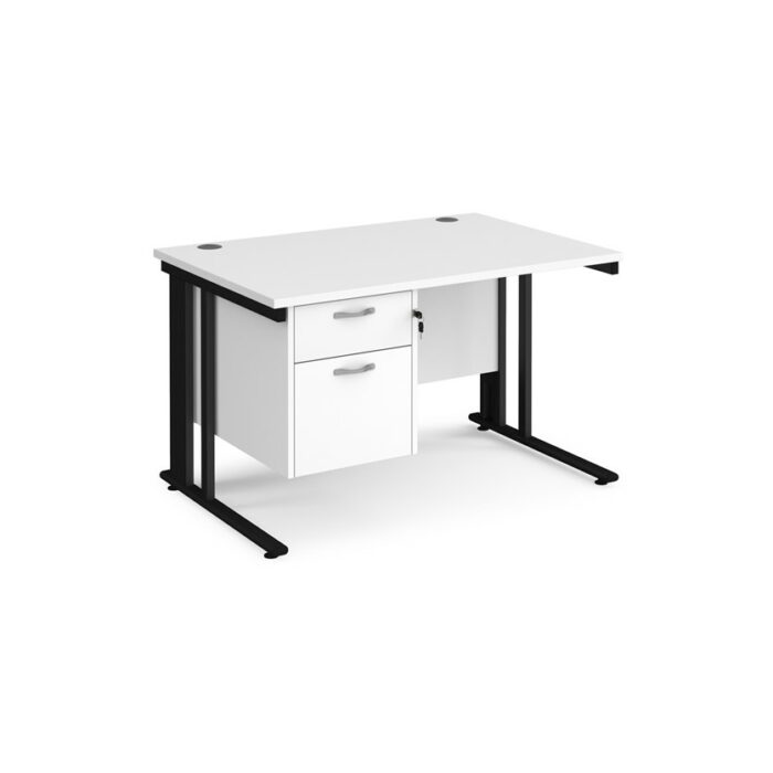 DAMS Maestro 25 straight desk with 2 drawer pedestal-26418