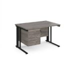 DAMS Maestro 25 straight desk with 3 drawer pedestal-26403