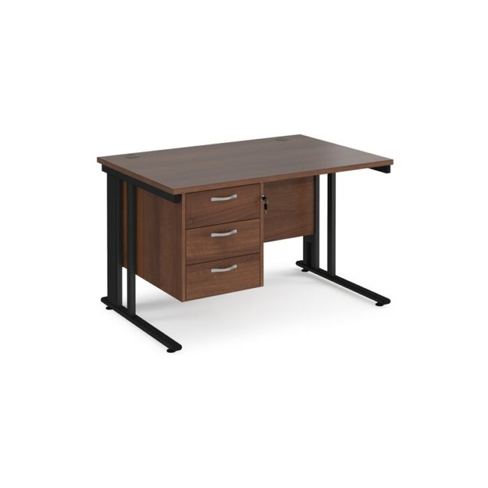 DAMS Maestro 25 straight desk with 3 drawer pedestal-26402