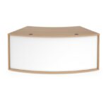 Dams Denver reception 45° curved base unit 1800mm - beech-27598