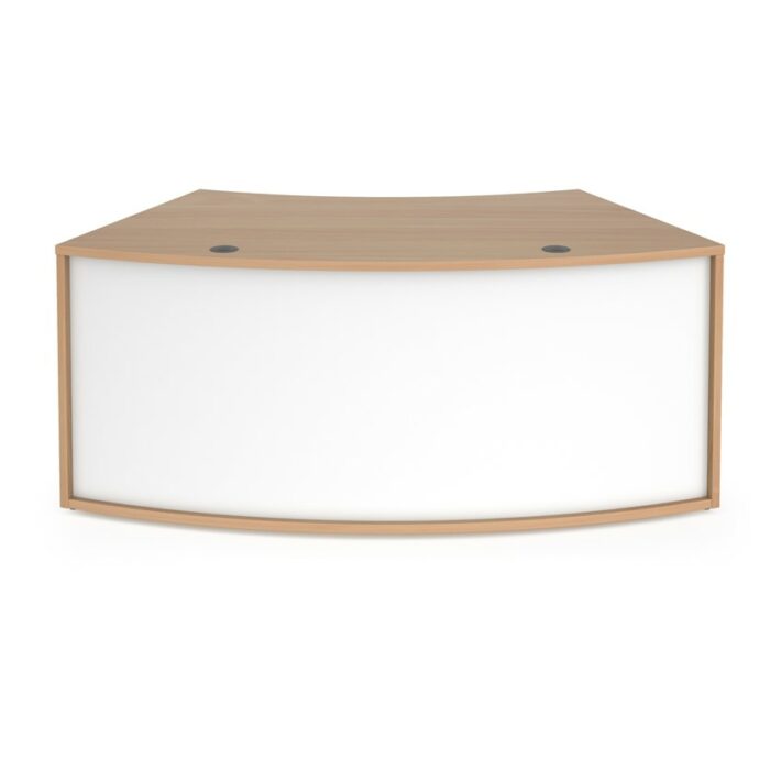 Dams Denver reception 45° curved base unit 1800mm - beech-27598