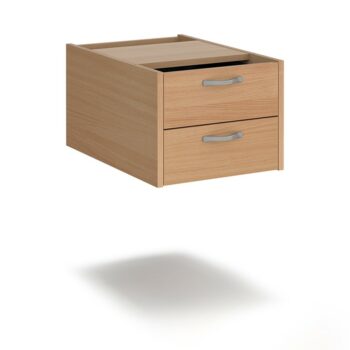 DAMS Maestro 25 shallow 2/3 drawer fixed pedestal for 600mm deep desks-0