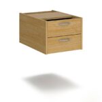 DAMS Maestro 25 shallow 2/3 drawer fixed pedestal for 600mm deep desks-26901