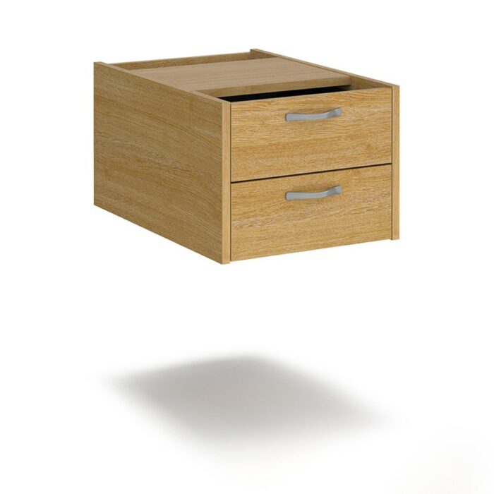 DAMS Maestro 25 shallow 2/3 drawer fixed pedestal for 600mm deep desks-26901