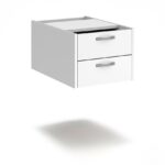 DAMS Maestro 25 shallow 2/3 drawer fixed pedestal for 600mm deep desks-26899