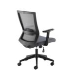 Dams Travis grey mesh back operator chair with grey fabric seat and black base-26722