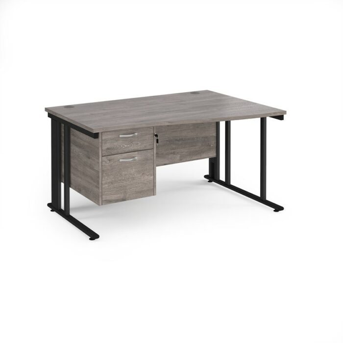 DAMS Maestro 25 right hand wave desk with 2 drawer pedestal -26455