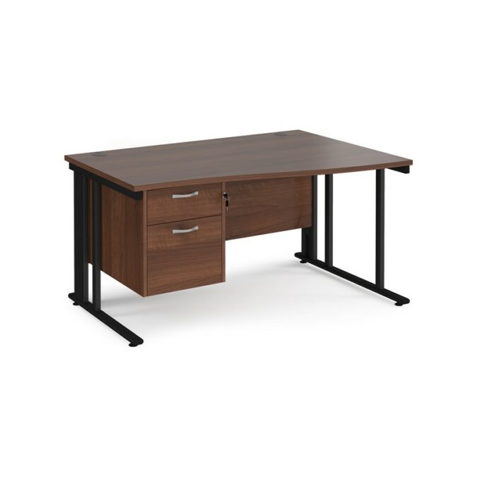 DAMS Maestro 25 right hand wave desk with 2 drawer pedestal -26453