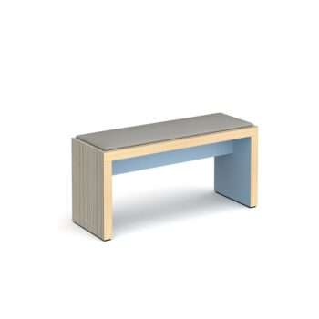 DAMS Slab benching solution low bench with upholstered seat pad 1000mm wide-0