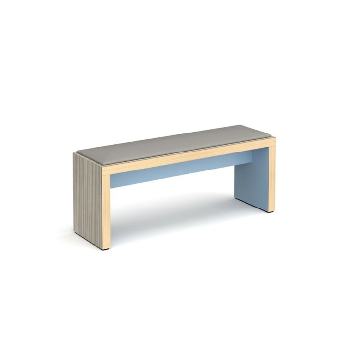 DAMS Slab benching solution low bench with upholstered seat pad 1400mm wide-0