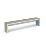 DAMS Slab benching solution low bench with upholstered seat pad 2200mm wide-0