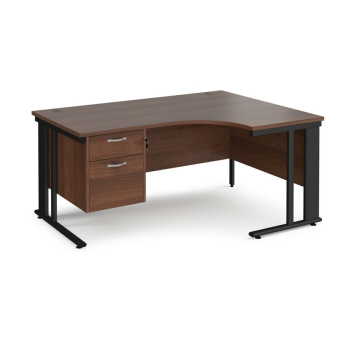 DAMS Maestro 25 right hand ergonomic desk with 2 drawer pedestal -26482