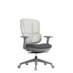 DAMS Shelby grey mesh back operator chair with grey fabric seat-0