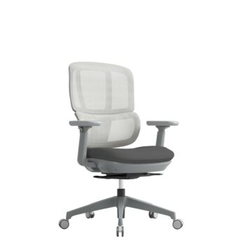 DAMS Shelby grey mesh back operator chair with grey fabric seat-0