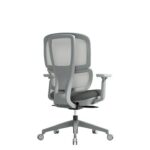 DAMS Shelby grey mesh back operator chair with grey fabric seat-27632