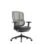 DAMS Shelby black mesh back operator chair with black fabric seat-0