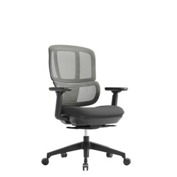 DAMS Shelby black mesh back operator chair with black fabric seat-0