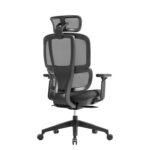 DAMS Shelby black mesh back operator chair with headrest and black fabric seat-27629