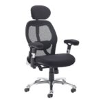DAMS Sandro mesh back executive chair with black air mesh seat and head rest-0