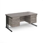 DAMS Maestro 25 straight desk with two x 3 drawer pedestals-26435