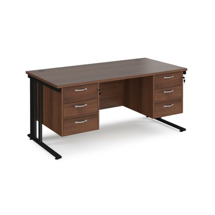 DAMS Maestro 25 straight desk with two x 3 drawer pedestals-26434