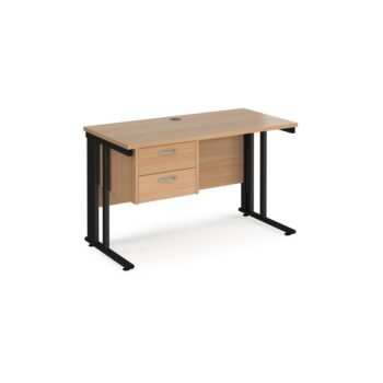 DAMS Maestro 25 straight desk with 2 drawer pedestal -0