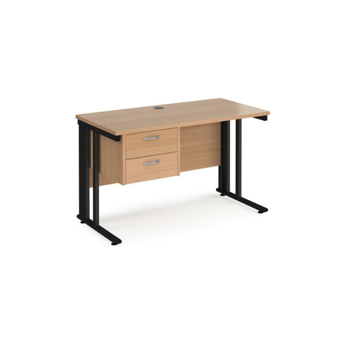DAMS Maestro 25 straight desk with 2 drawer pedestal -0