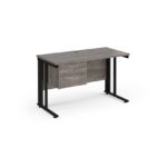 DAMS Maestro 25 straight desk with 2 drawer pedestal -26399