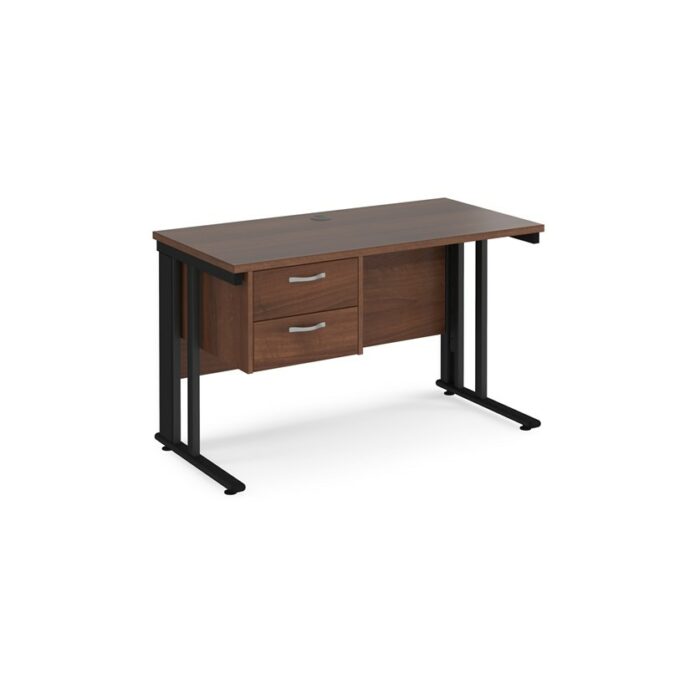 DAMS Maestro 25 straight desk with 2 drawer pedestal -26400