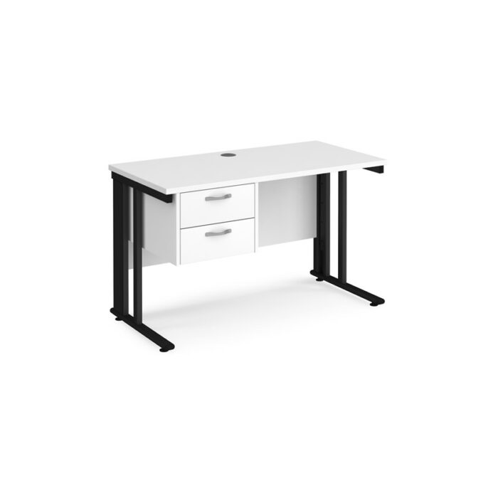 DAMS Maestro 25 straight desk with 2 drawer pedestal -26398