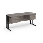 DAMS Maestro 25 straight desk with two x 2 drawer pedestals-26410