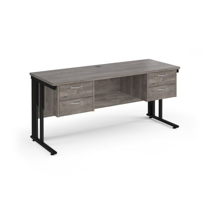 DAMS Maestro 25 straight desk with two x 2 drawer pedestals-26410