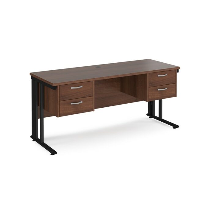 DAMS Maestro 25 straight desk with two x 2 drawer pedestals-26409