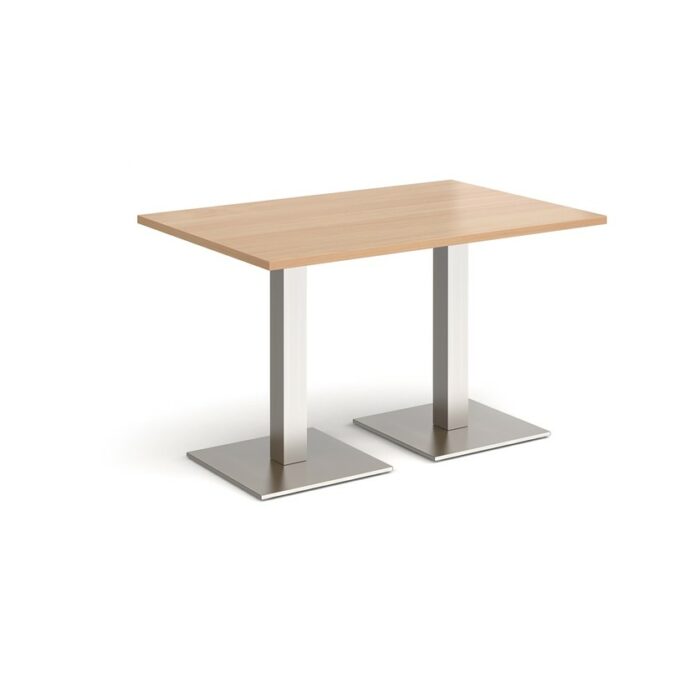 DAMS Brescia rectangular dining table with flat square base 1200mm x 800mm-35380