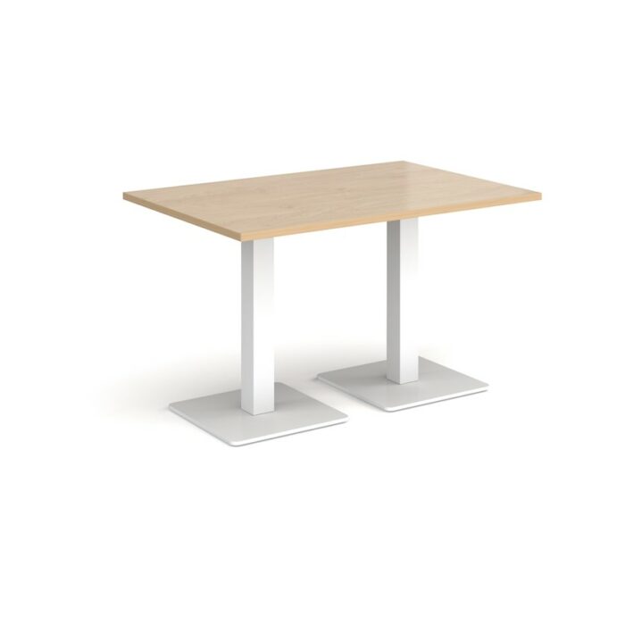 DAMS Brescia rectangular dining table with flat square base 1200mm x 800mm-35388