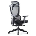 DAMS Elise black mesh back operator chair with headrest and black mesh seat-27637