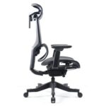 DAMS Elise black mesh back operator chair with headrest and black mesh seat-27636