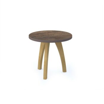 Dams Enable coffee table with 500mm circular top and oak legs-0